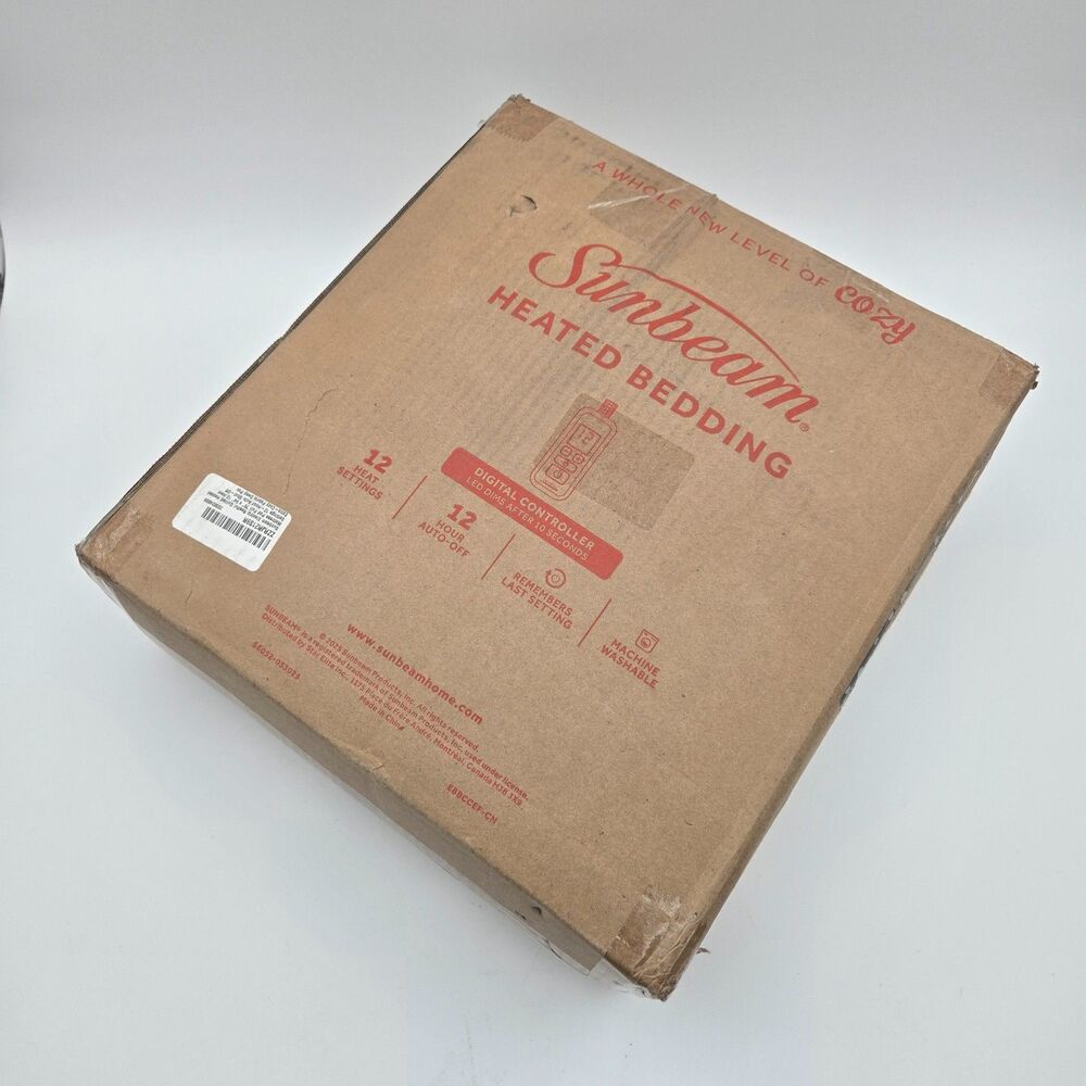 Sunbeam Quilted Heated Mattress Pad with 12 Heat Settings - Full Size (75x54)